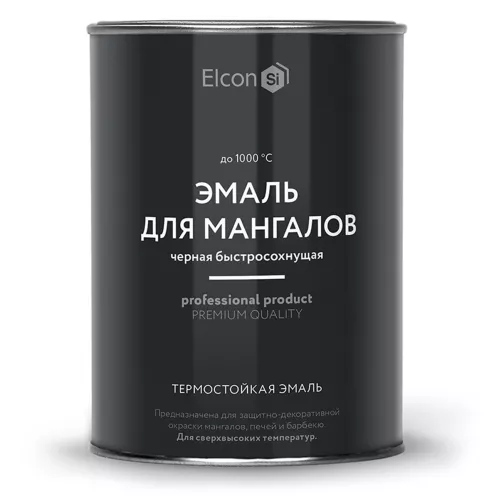 Эмаль термостойкая Elcon Max Therm 1000 градусов для мангалов черный 0.8 кг – 1