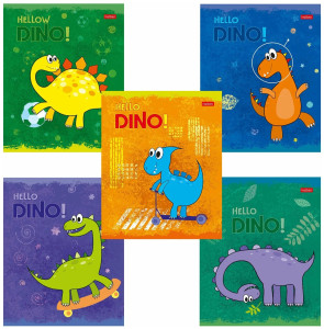 Тетрадь Hatber Hello Dino А5 клетка 12 листов