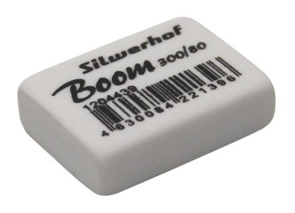 Ластик  Silwerhof Boom белый 26х18.5х8 мм