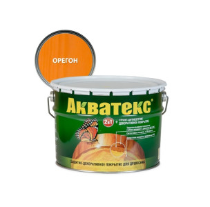 Защитно-декоративное покрытие для древесины Акватекс 2 в 1 орегон 10 л