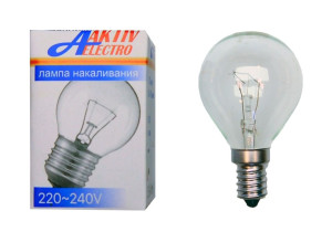 Лампа накаливания АктивЭлектро ДШ-230-40Вт Е14 шар