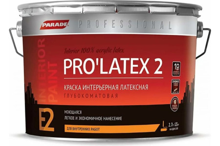 Краска Parade Prolatex Е2 интерьерная латексная 0.9 л
