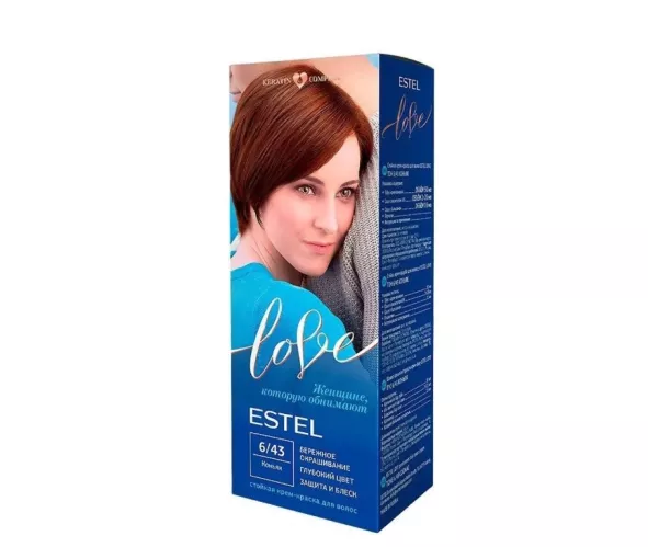Крем-краска для волос Estel LOVE тон 6/43 коньяк 50 мл – 1