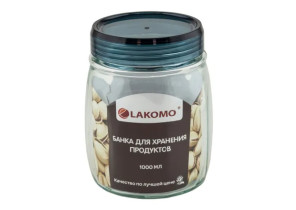 Банка для хранения Lakomo с пластиковой крышкой h 14.5см 1 л