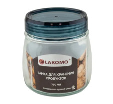 Банка для хранения Lakomo с пластиковой крышкой h 11.8 см 750 мл