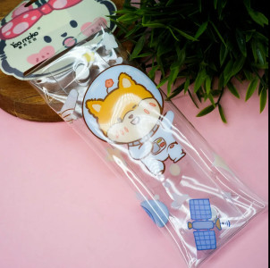 Пенал iLikeGift Bear and fox cosmonauts цвет Желтый 12*9 см
