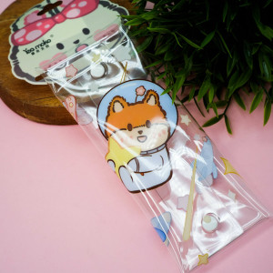 Пенал iLikeGift Bear and fox cosmonauts 12*9 см