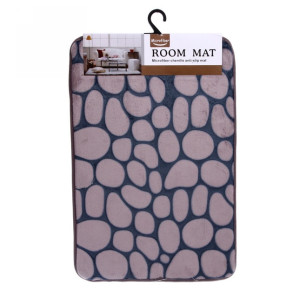 Коврик для ванной Room mat Галька цвет серый 40*60 см 