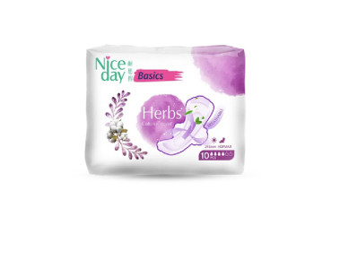 Прокладки гигиенические NICE DAY Basics Normal Herbs 10 шт