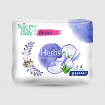 Прокладки гигиенические NICE DAY Basics Nightl Herbs 8 шт