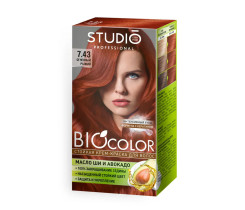 Краска для волос Studio Professional Biocolor тон 7.43 Огненный рыжий 50 мл