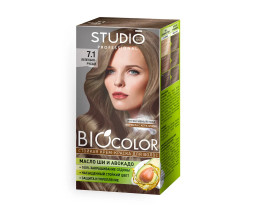 Краска для волос Studio Professional Biocolor тон 7.1 Пепельно-русый 50 мл