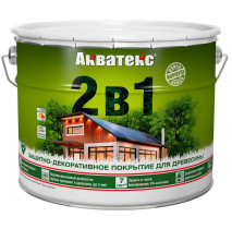 Защитно-декоративное покрытие для древесины Акватекс 2 в 1 Тик 9 л