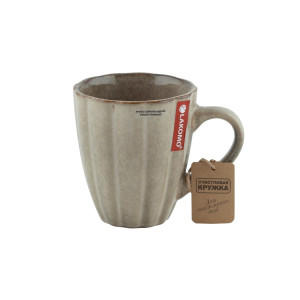 Кружка Lakomo Facets Soft Beige бежевый 390 мл