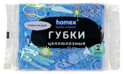 Губки для посуды Homex Очень Милые целлюлоза 2 шт