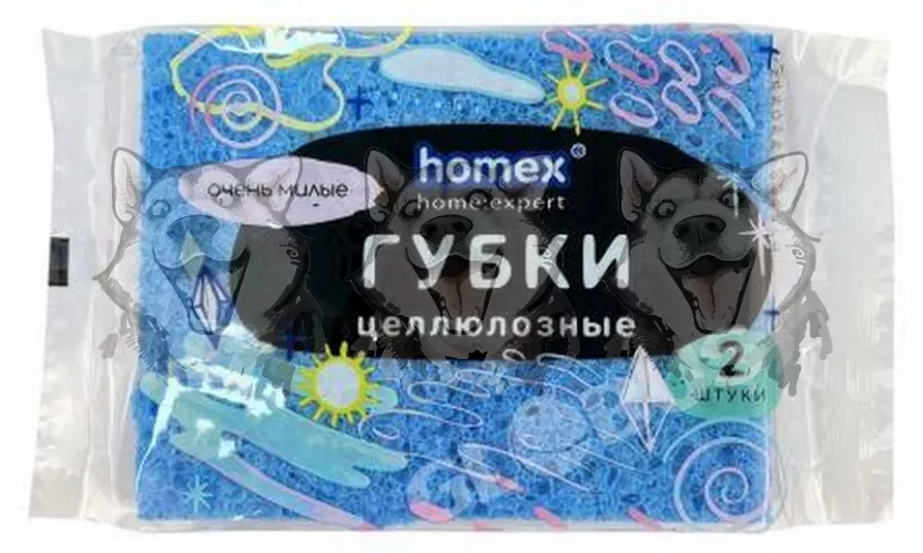 Губки для посуды Homex Очень Милые целлюлоза 2 шт – 1