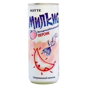 Напиток безалкогольный Milkis газированный Персик 250 мл
