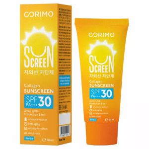 Солнцезащитный крем Corimo Антивозрастной с коллагеном водостойкий SPF30 50 мл