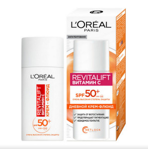 Крем для лица L`Oreal Paris Revitalift дневной с витамином С крем-флюид 30 мл