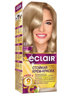 Краска для волос Eclair Omega 9 тон  8.0 Светло-русый 120 мл