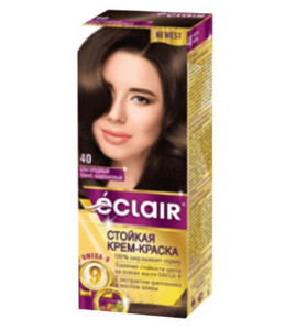 Крем-краска для волос Eclair Omega 9 тон 4.00 Каштановый 120 мл