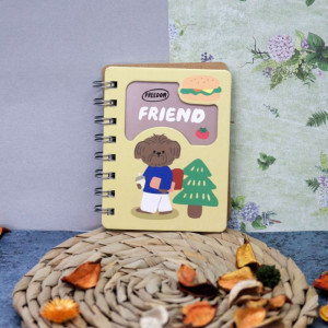 Блокнот iLikeGift Dog lovely three 8.4*11 цвет Желтый 
