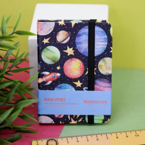 Блокнот iLikeGift Planets 7.5*10.5 см цвет Черный