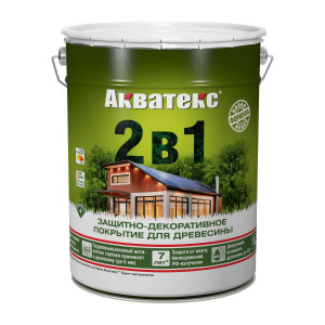 Защитно-декоративное покрытие для древесины Акватекс 2 в 1 Орех 0.8 л - 1