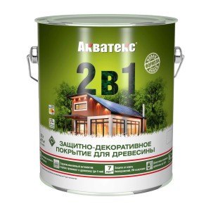 Защитно-декоративное покрытие для древесины Акватекс 2 в 1 Орегон 0.8 л - 1