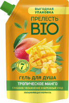 Гель для душа Прелесть Bio мягкая упаковка Тропическое манго 1 л