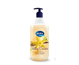 Крем-мыло жидкое Aura Family Silky Cream Шелк и ваниль 1 л