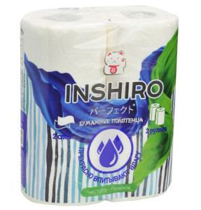 Полотенце бумажное Inshiro 2 рулона 