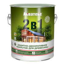 Защитно-декоративное покрытие для древесины Акватекс 2 в 1 груша 2.7 л
