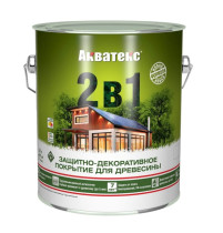 Защитно-декоративное покрытие для древесины Акватекс 2 в 1 бесцветный 2.7 л