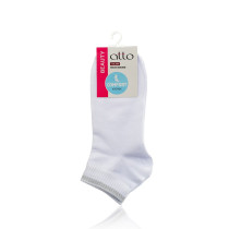 Носки Atto  женские укороченные размер 23-25 х/б люрекс белый
