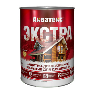 Защитно-декоративное покрытие для древесины Акватекс Экстра Ваниль 0.8 л - 1