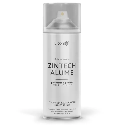 Грунт-эмаль Elcon Zintech Alume аэрозольный 520 мл – 1