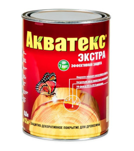 Защитно-декоративное покрытие для древесины Акватекс Экстра калужница 0.8 л
