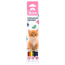 Карандаши цветные Schoolformat Пушистые котята 6 цветов