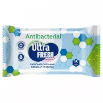 Салфетки влажные Ultra Fresh Antibacterial витамины и экстракты 15 шт
