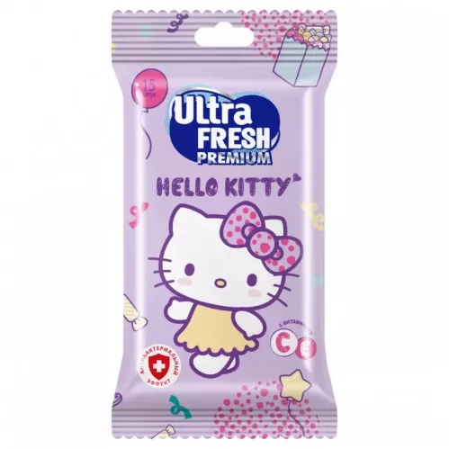 Салфетки влажные Ultra Fresh Premium Hello Kitty 15 шт – 1