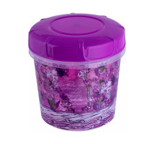 Банка для хранения продуктов Полимербыт Daisy цвет Фиолетовый 1 л