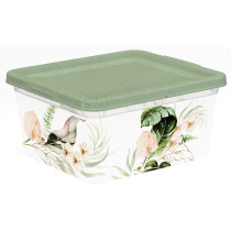 Коробка для хранения Полимербыт Florina цвет Бело-зеленый 1.9 л