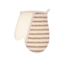 Мочалка-варежка Ультрамарин Santa Monika - Bokalli массажная цвет Белый 22*18 см