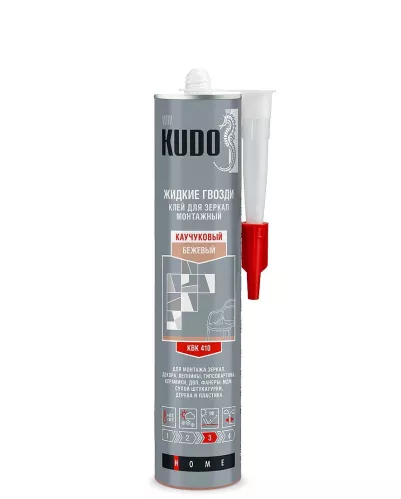 Клей монтажный Kudo Home для зеркал каучуковый универсальный 300 мл – 1