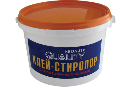 Клей для потолочных панелей Quality для пенопласта и  стиропора быстросхватывающийся 1.5 кг