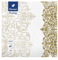 Салфетки бумажные Pero Prestige Версаль 3-х слойные 33х33 см