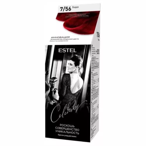 Крем-краска для волос Estel Celebrity тон 7/56 Бордо без аммиака 50 мл – 1
