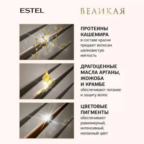 Крем-краска для волос Estel Великая тон 9/65 Блондин фиолетово-красный 150 мл – 4