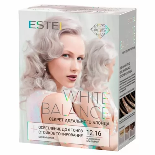 Краска для волос Estel White Balance Секрет идеального блонда тон 12.16 Роскошный бриллиант 350 мл – 1